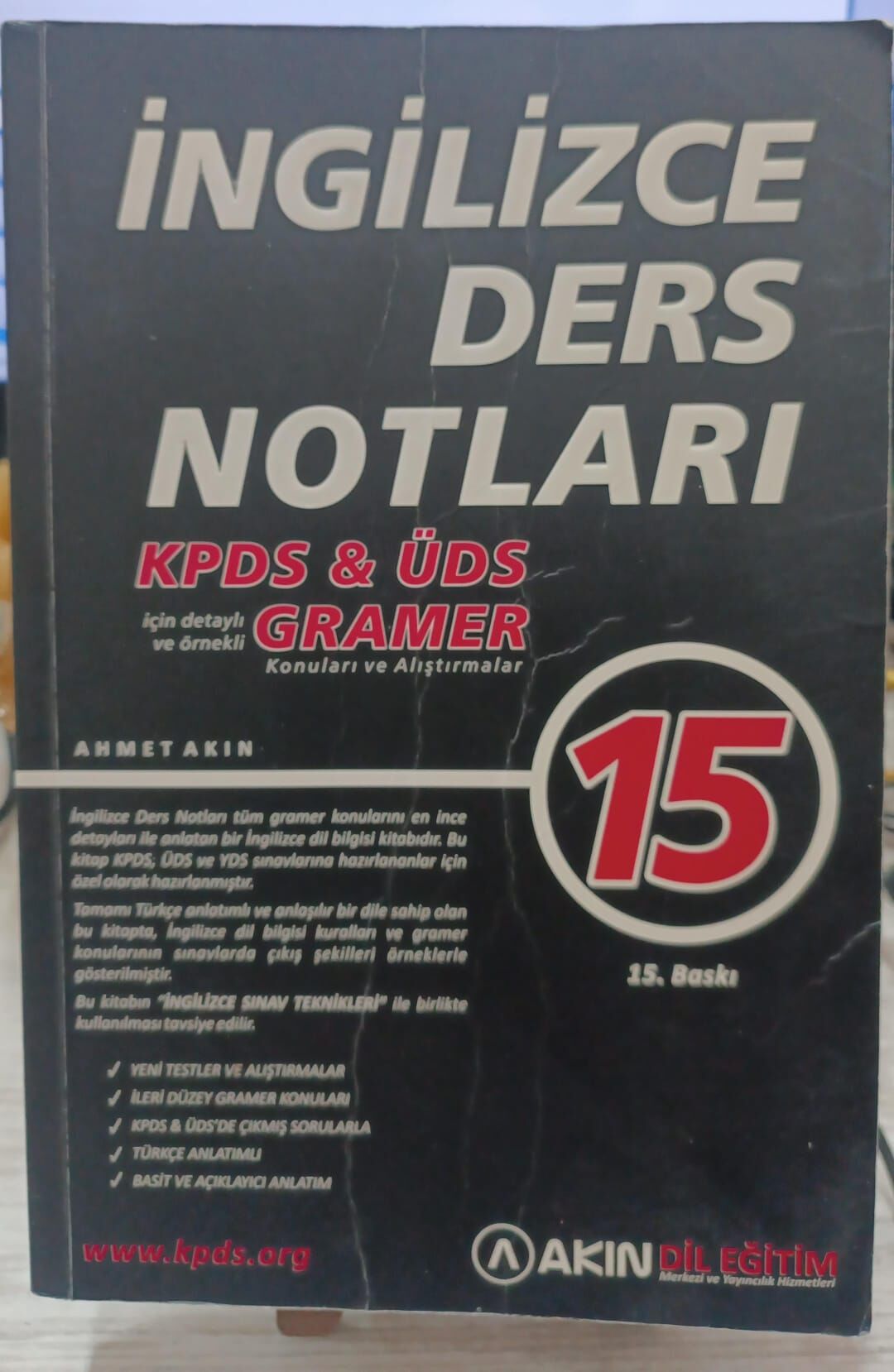 Akın Dil Eğitim - İngilizce Ders Notları - Kpds - Üds - Gramer - 15. Baskı