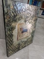 Antika Oymalı Ahşap Tablo