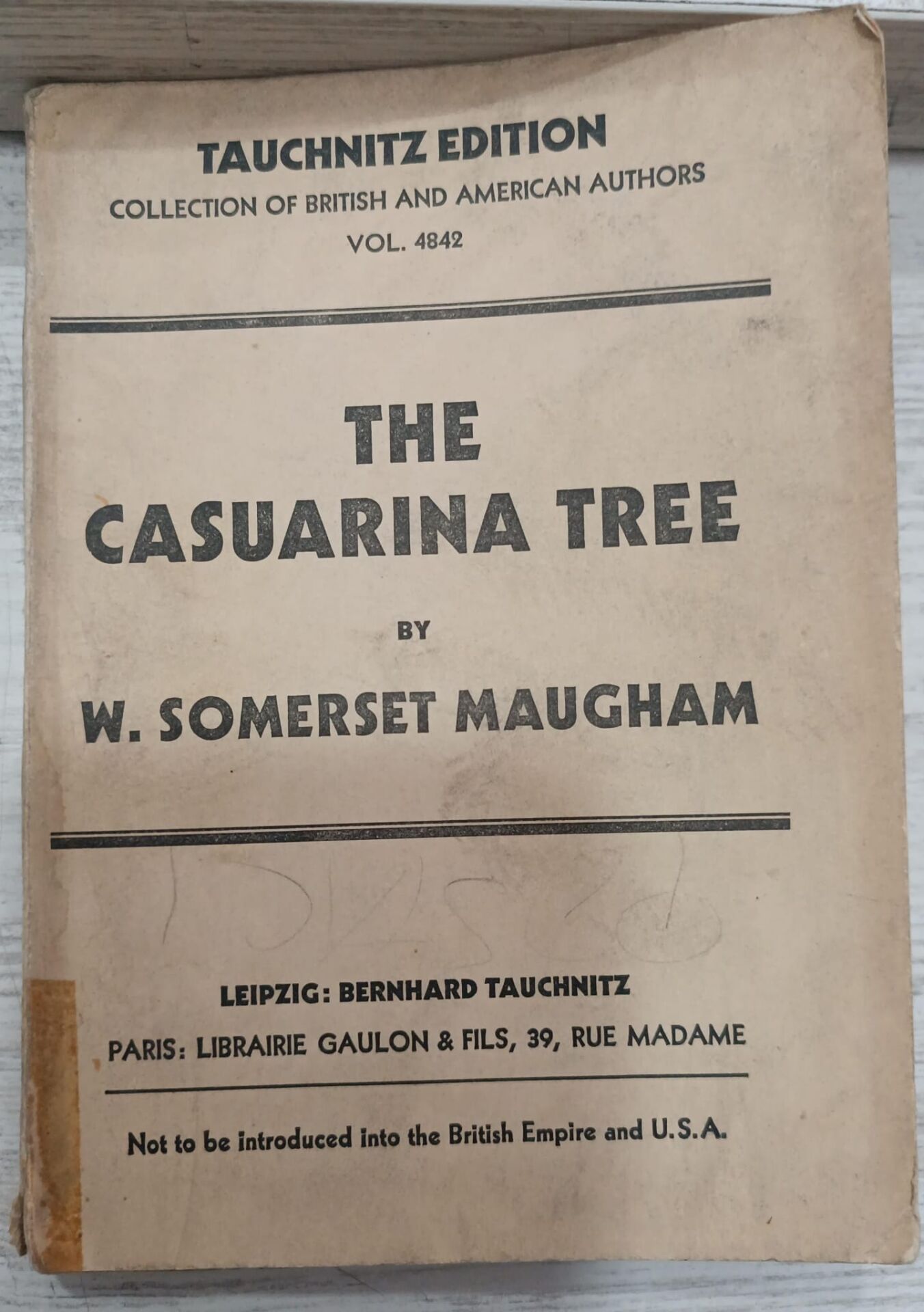 The Casuarina Tree By W. Somerset Maugham - 1933 Basım