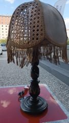 Antika El İşçiliği Ahşap Lambader - Abajur