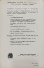 Developing Reading Skills - Intermediate