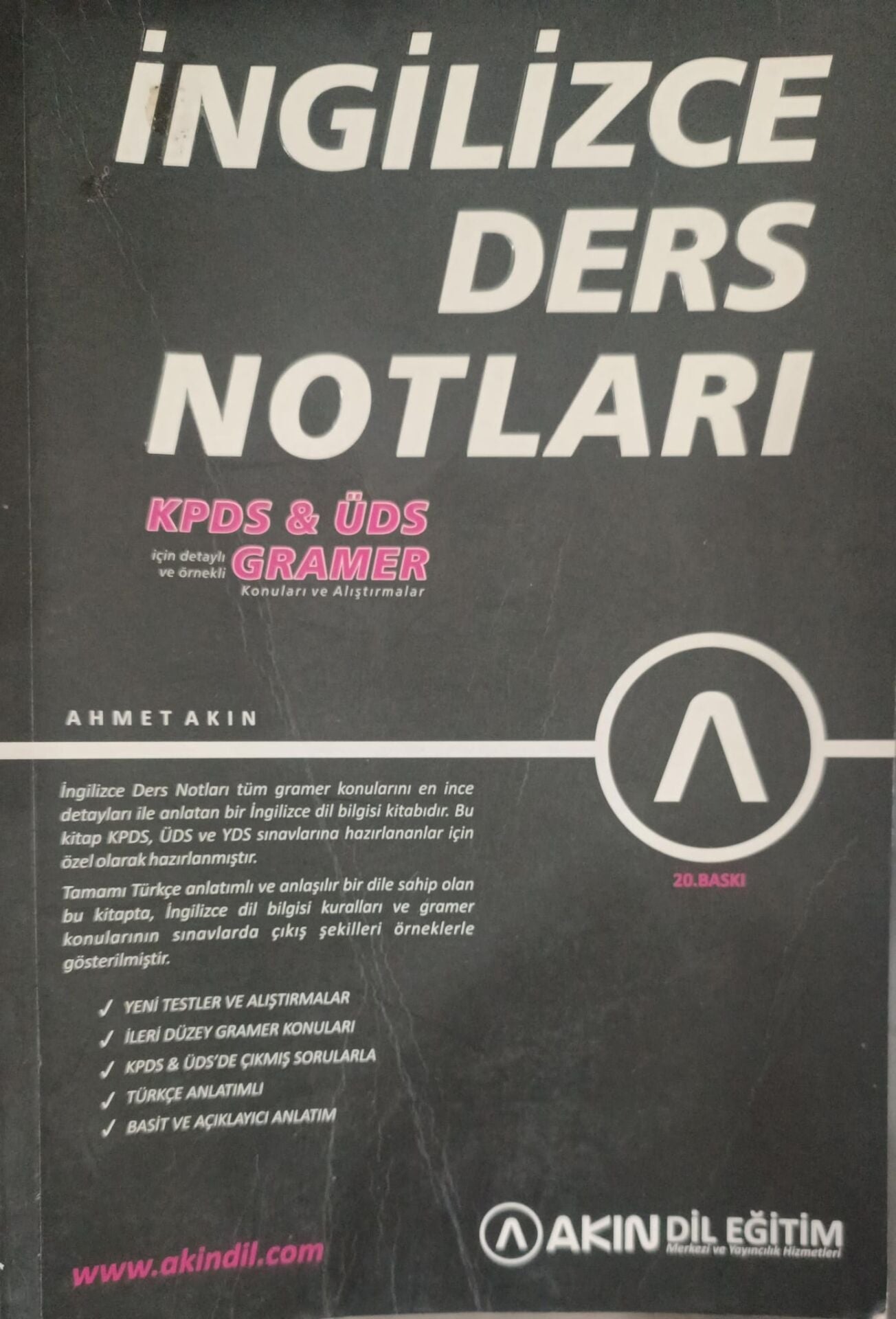 Akın Dil Eğitim - İngilizce Ders Notları - Kpds - Üds - Gramer