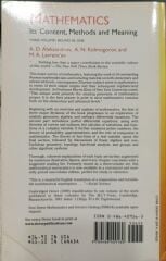Mathematics - Its Content - Methods and Meaning