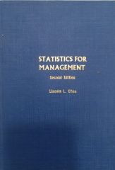 STATISTICS FOR MANAGEMENT - SECOND EDITION