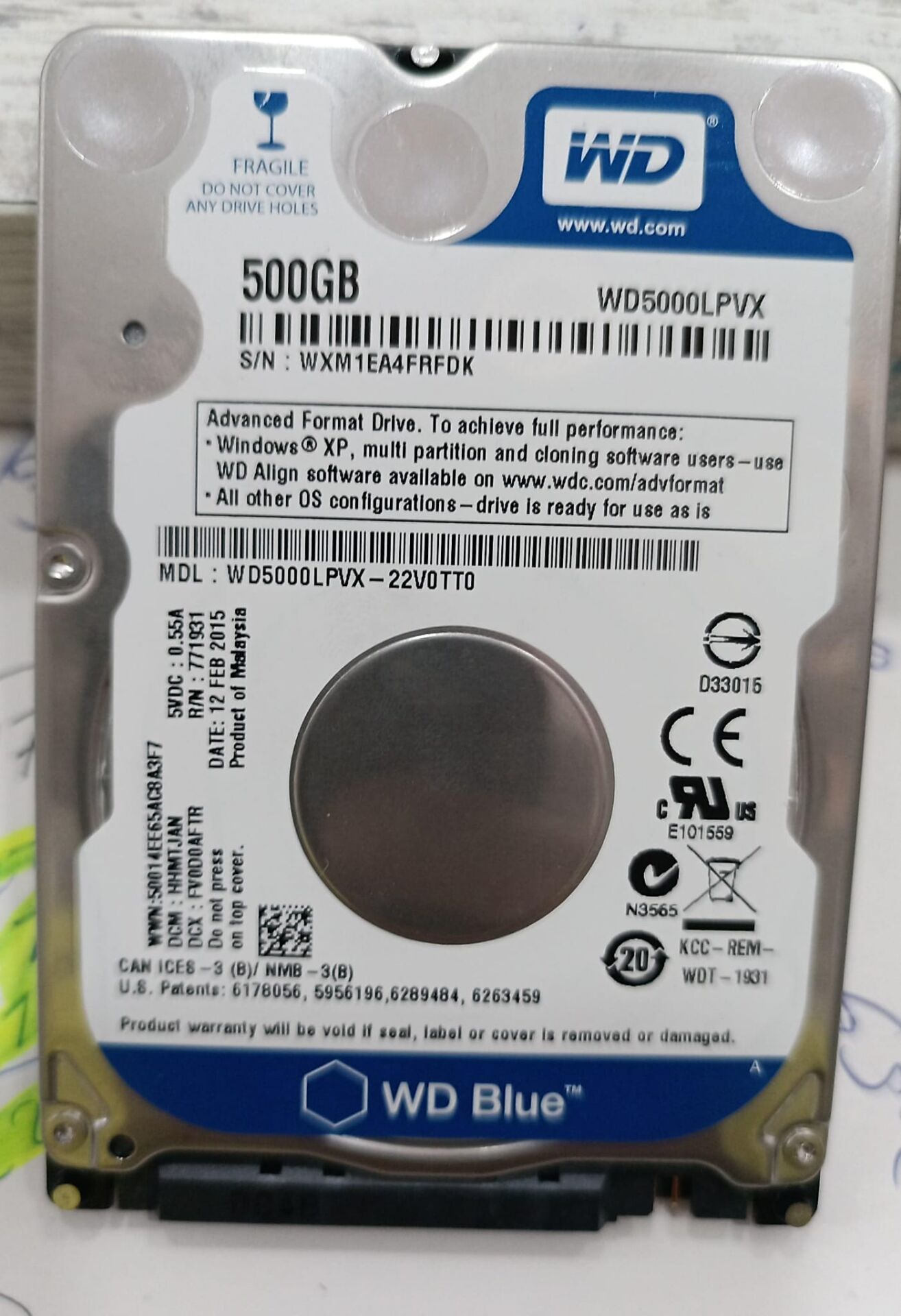 WD 500 GB 2.5 HDD