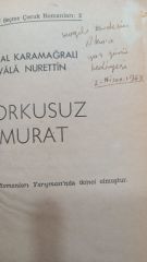 Korkusuz Murat - Arkın Seçme Çocuk Romanları - 1968 Basım