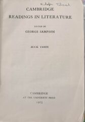 Cambridge Readings In Literature - Book One