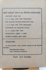 Kökler ve Dallar - Arif Nihat Asya - 1964 Basım