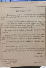 Avrupa'dan Rubailer - Kanadlar ve Gagalar - Köprü - Arif Nihat Asya