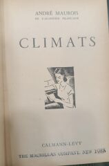 Andre Maurois - Climats - 1948 Ciltli