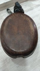 Antika Ceviz Kaplama Metal Su Matarası