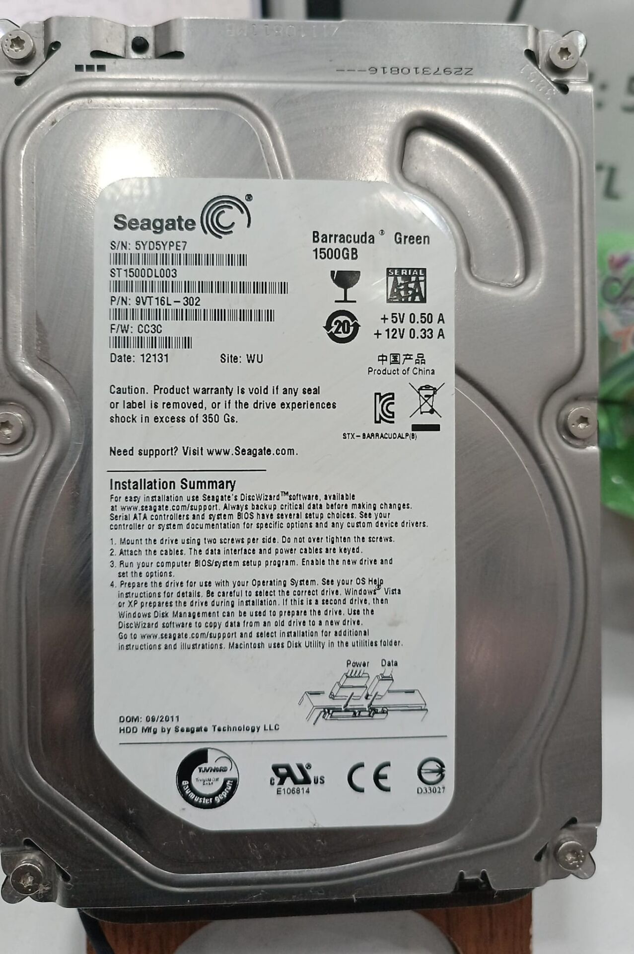 Seagate Barracuda Green 1500GB - 3,5 HDD