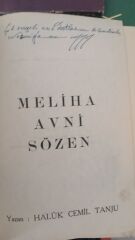 Hitabeti ile Meliha Avni Sözen Bir Volkandır - İmzalı & İthaflı