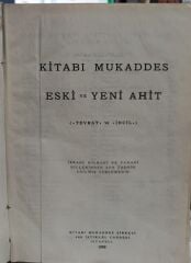 Kitabı Mukaddes - Eski ve Yeni Ahit - 1958 Basım