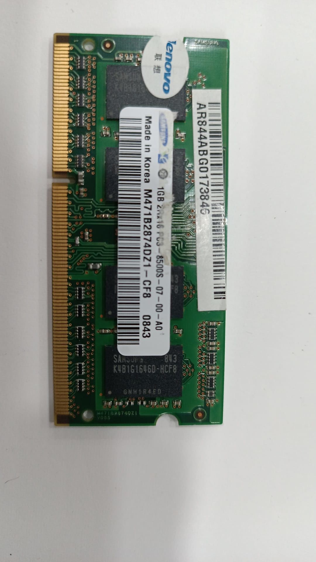 Samsung 1 GB 2Rx16 PC3 - 8500S Leptop Ram