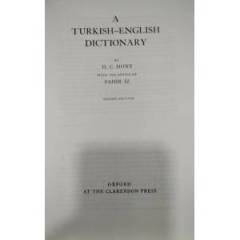 TURKISH-ENGLISH DICTIONARY-BY H.C.HONY-WITH THE ADVICE OF FAHİR İZ