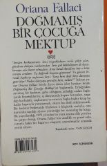 DOĞMAMIŞ BİR ÇOCUĞA MEKTUP - ORİANA FALLACİ - 2.EL