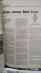 Milliyet Sanat Dergisi,Sayı 204,15 Kasım 1988