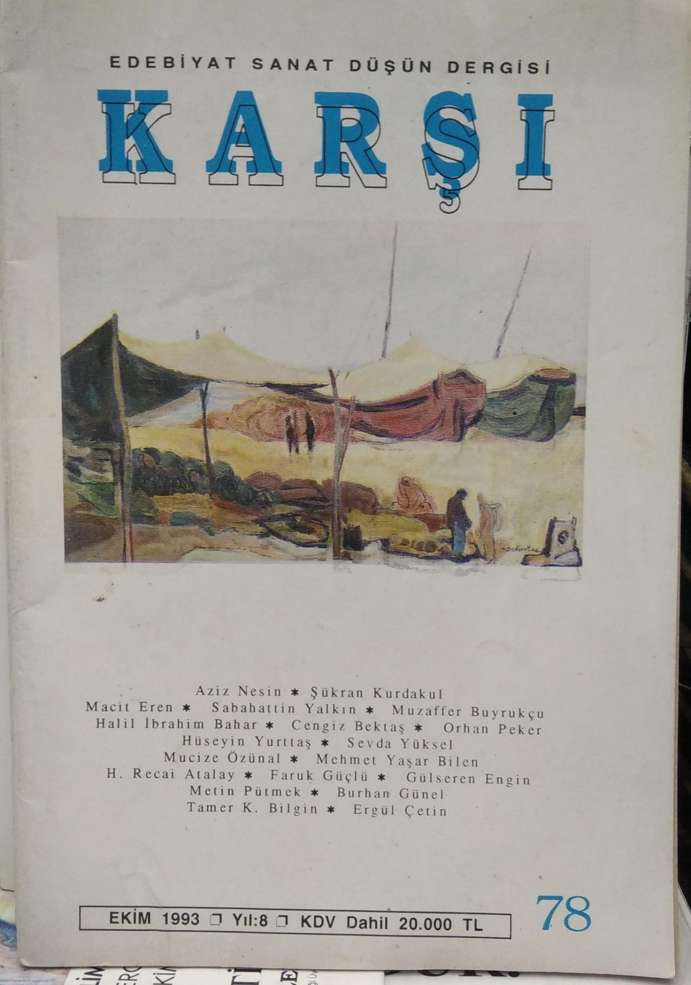 Karşı - Edebiyat Sanat Düşün Dergisi - Ekim  1993 / Sayı 78
