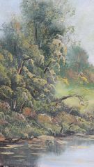 Antika Yağlı Boya Manzara - Tablo - Amiri İmzalı