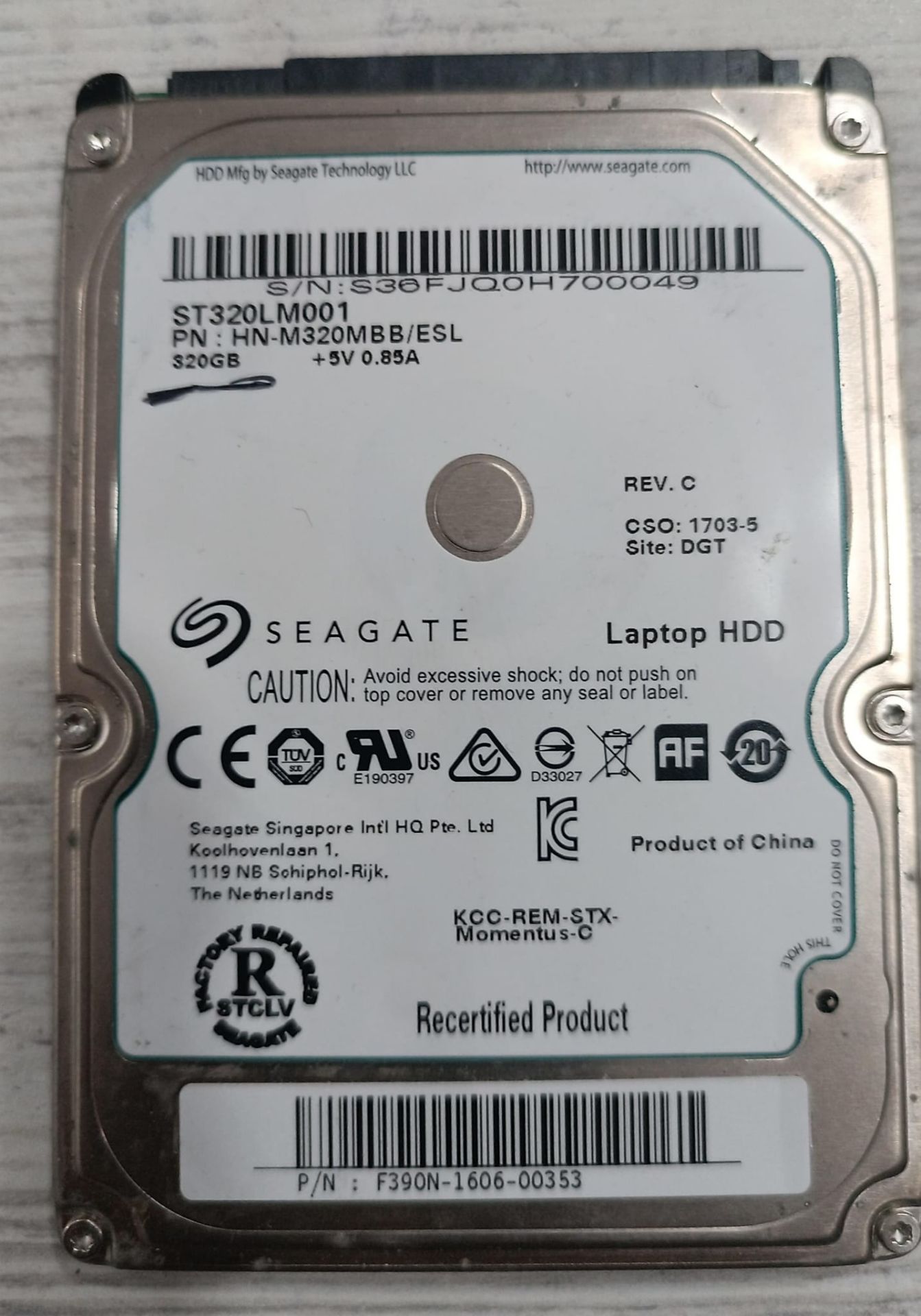 Seagate 320 GB Leptop Disk