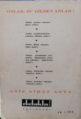 Onlar Bu Dilden Anlar - Arif Nihat Asya