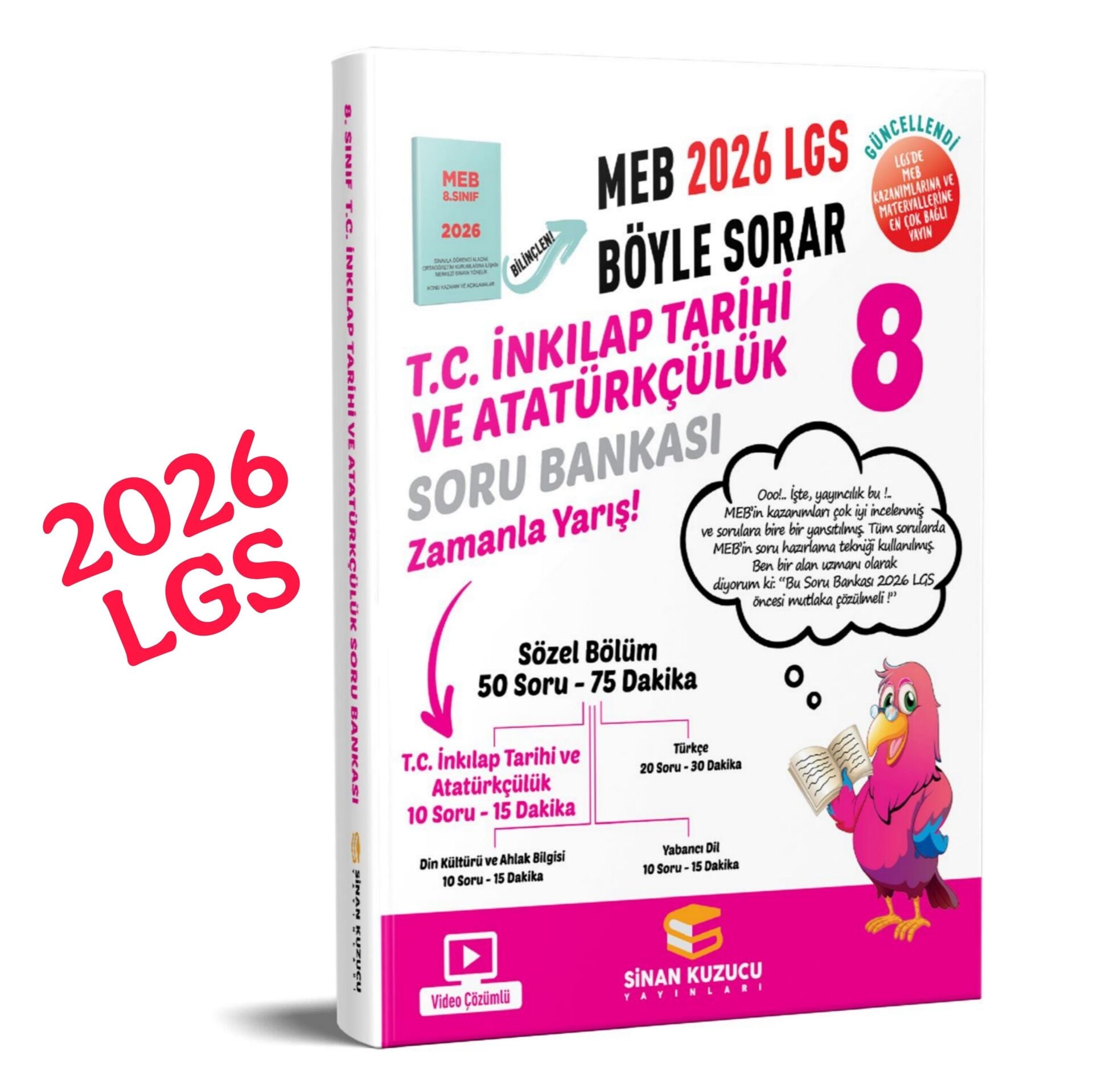 Sinan Kuzucu 2026 8. Sınıf LGS T.C. İnkılap Tarihi ve Atatürkçülük MEB Böyle Sorar Soru Bankası