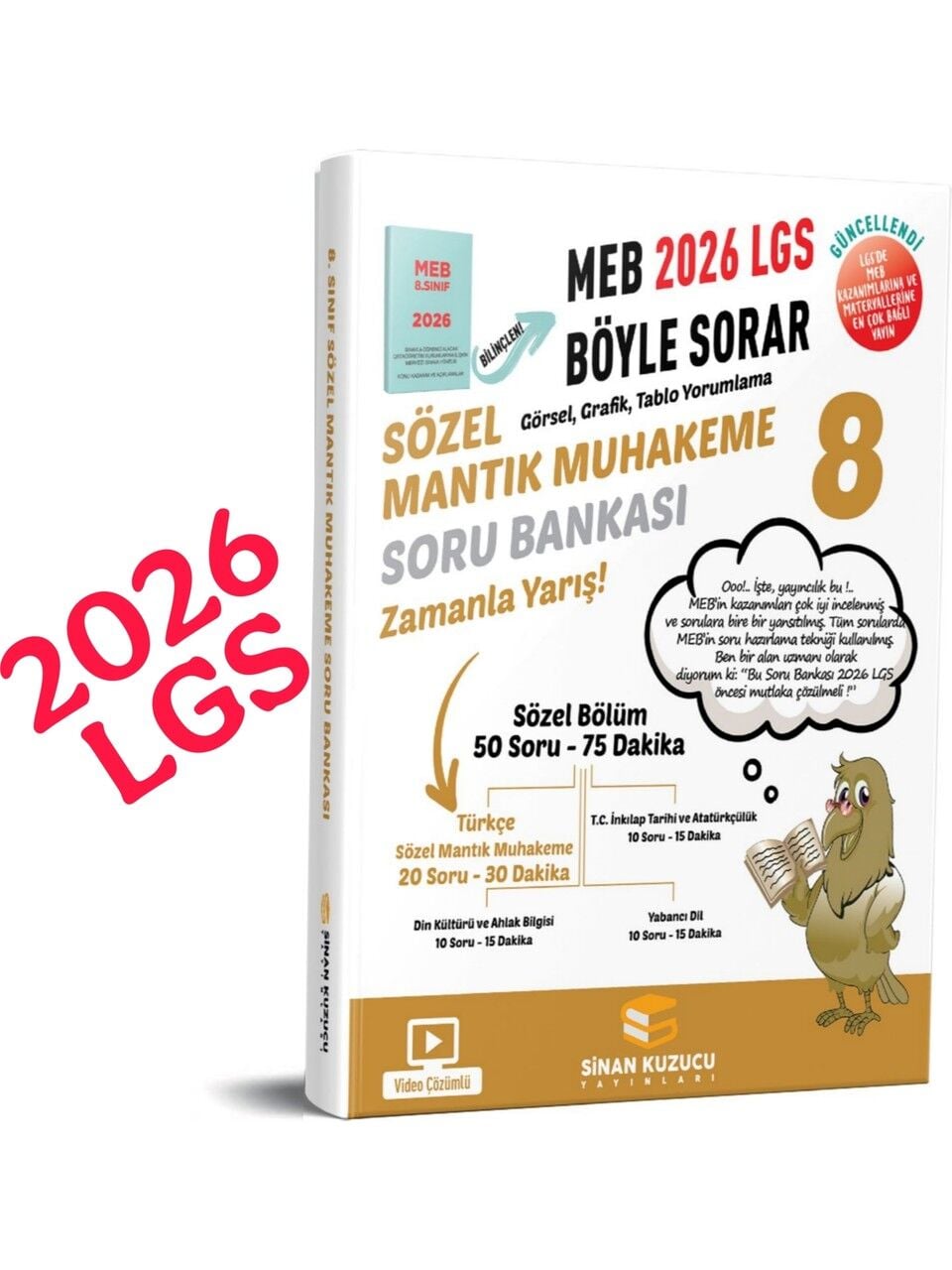 Sinan Kuzucu Yayınları 2026 LGS Sözel Mantık Muhakeme Soru Bankası 8. Sınıf