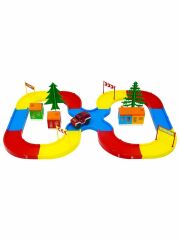 Pilsan Kesişen Yol Seti ve Araba Unisex 3+ yaş oyuncak