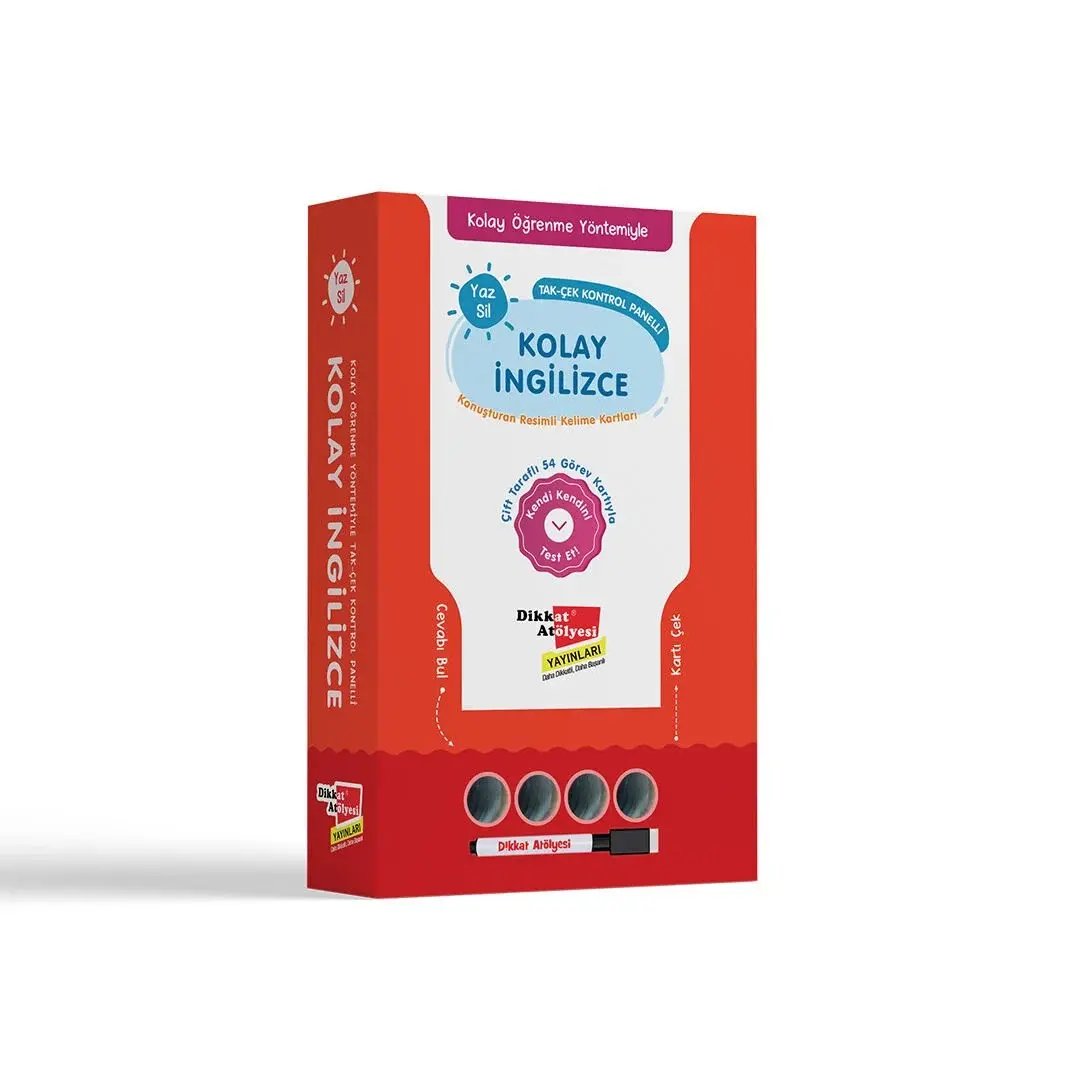 Kolay İngilizce Konuşturan Resimli Kelime Kartları - Dikkat Atölyesi Yayınları