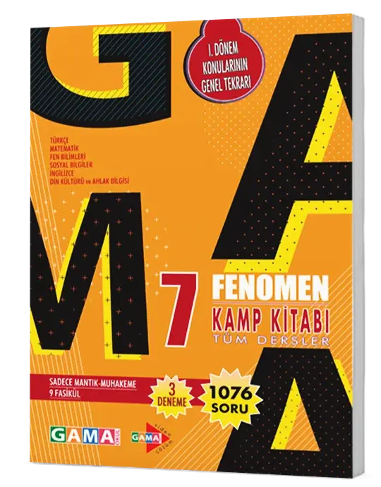 Fenomen Yayınları 7 Tüm Dersler Kamp Kitabı (1. Dönem)