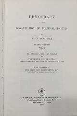 Democracy And The Organization Of Political Parties - Volume 2 - Ciltli