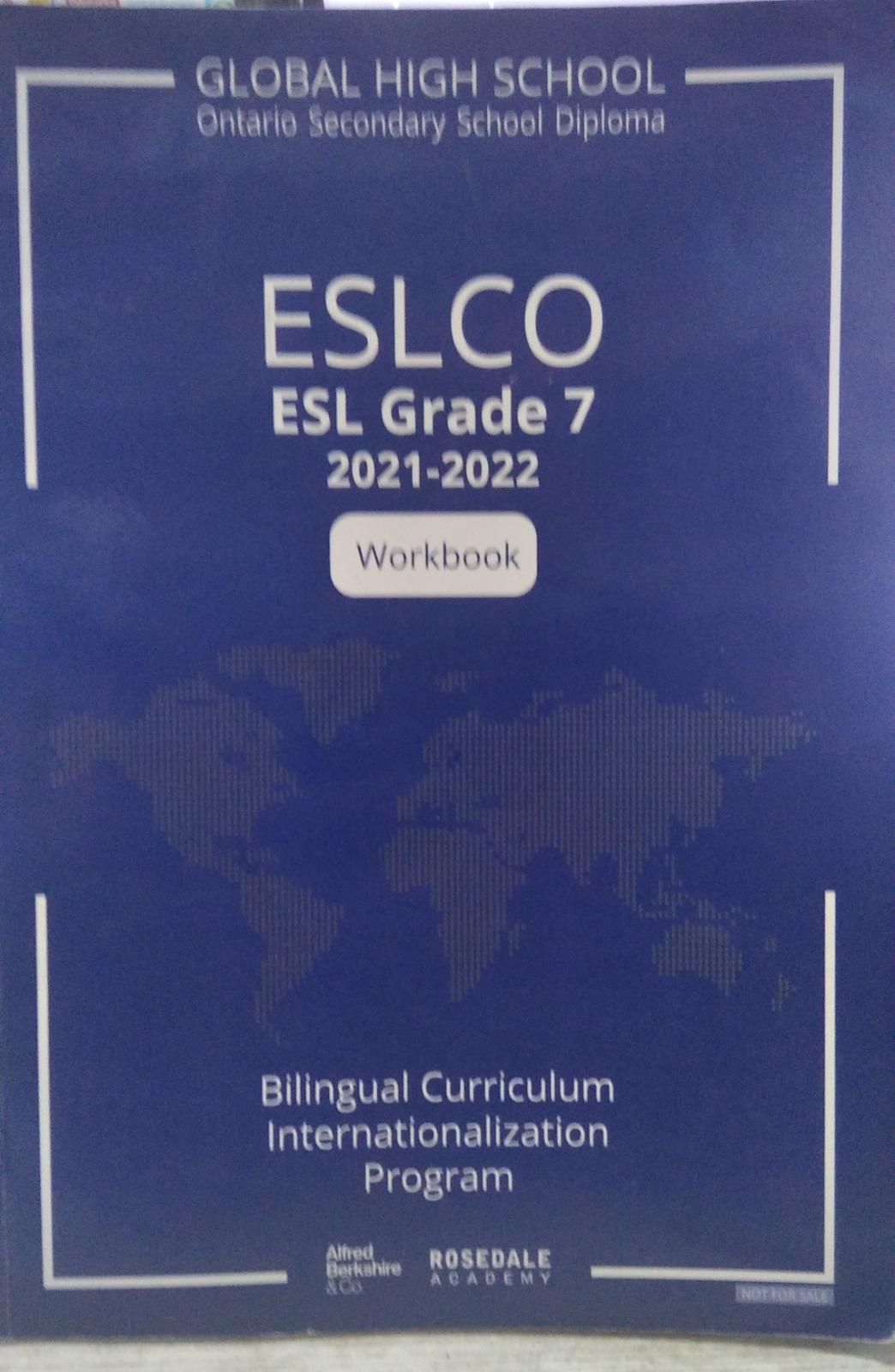 ESLCO - ESL GRADE 7 WORKBOOK
