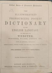 The Illustrated Pronouncing Pocket Dictionary - Antika 1800' ler Basım