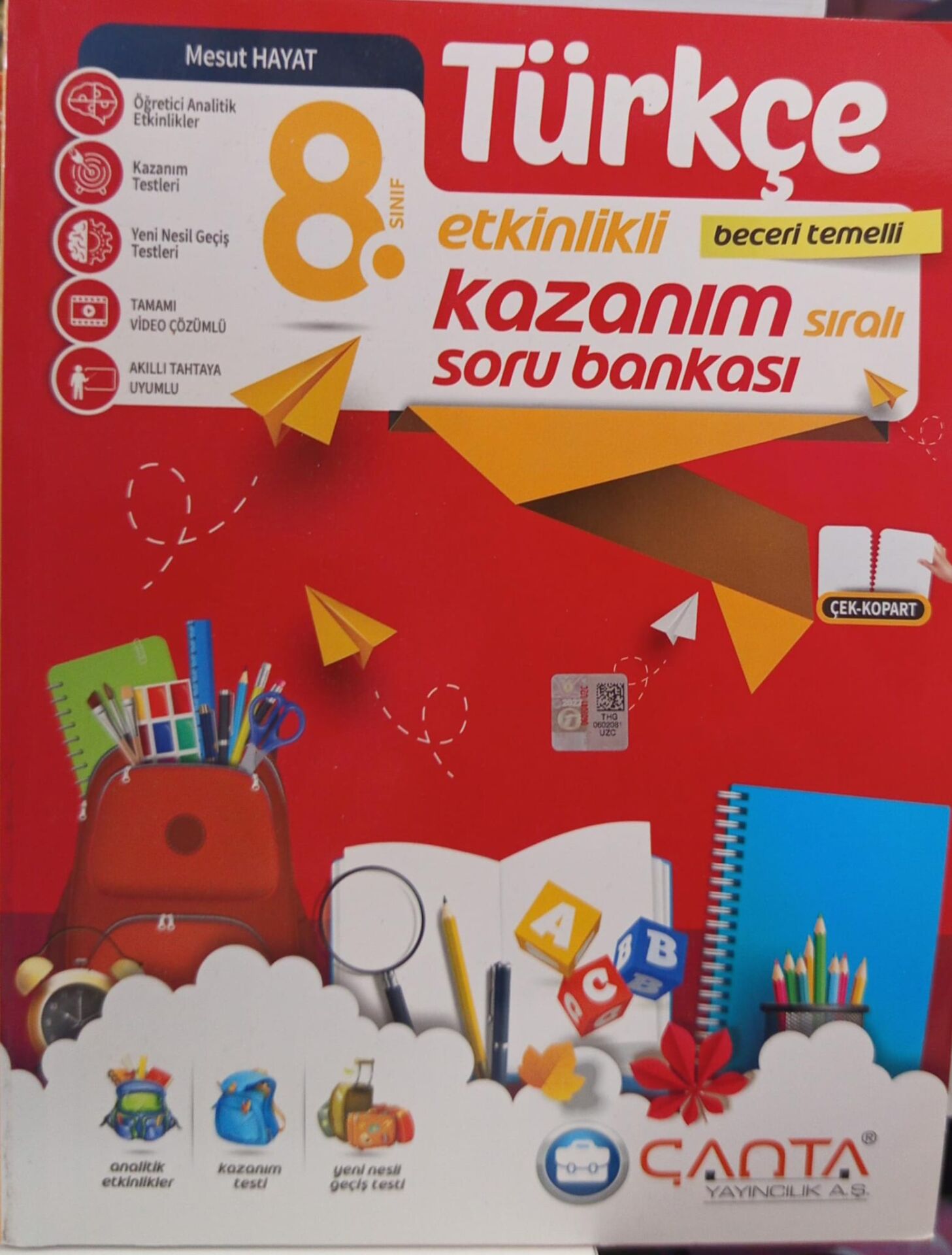 Çanta Yayınları 8. Sınıf Türkçe Etkinlikli Kazanım Soru Bankası - Mesut Hayat