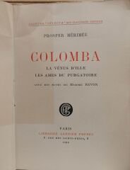 Prosper Merimee - Colomba - La Venus D' ille Les Ames Du Purgatoire - 1926