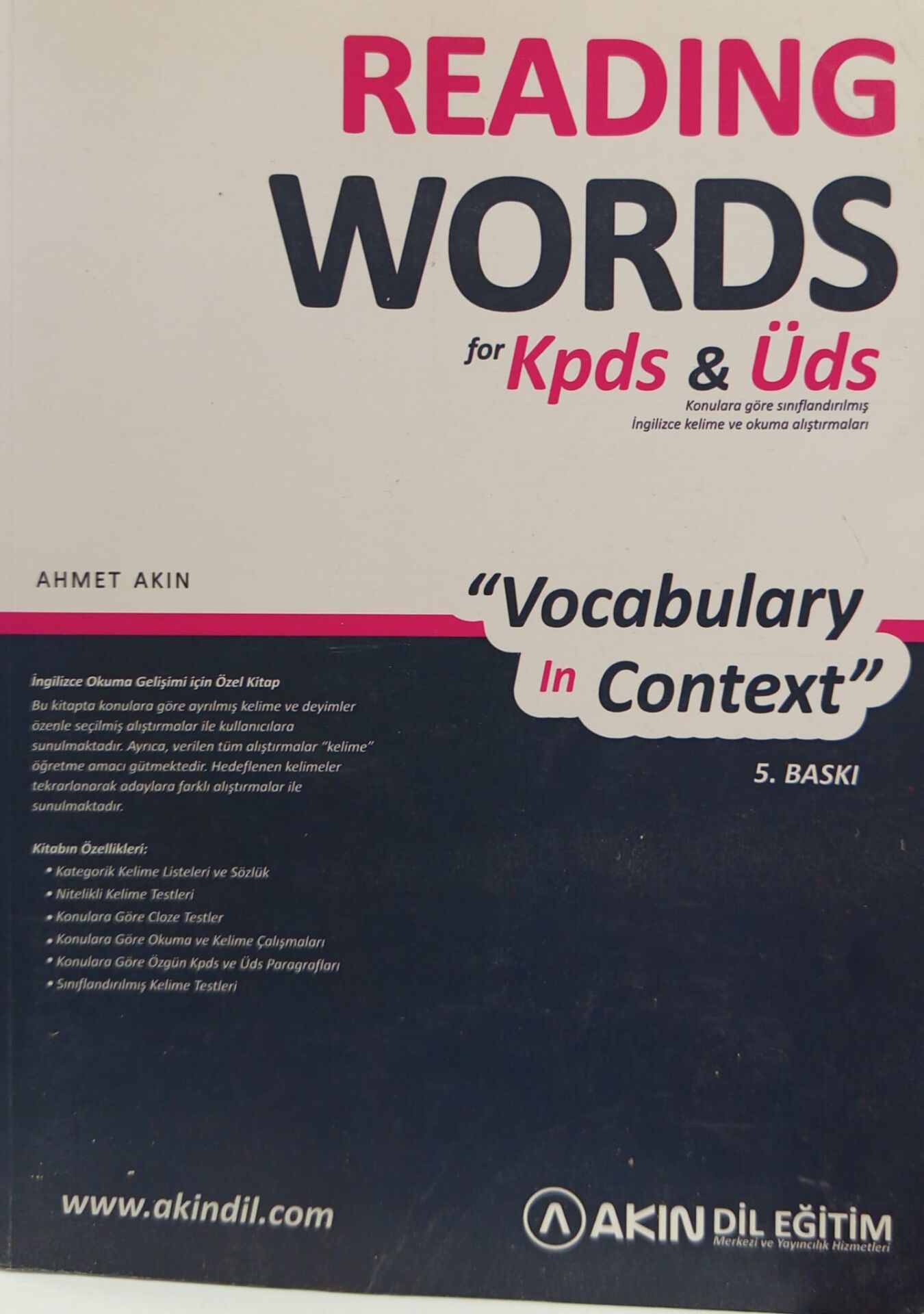 Reading Words For Kpds And Üds -  Ahmet Akın, Akın Dil Eğitim