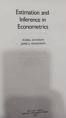 Estimation and Inference in Econometrics - Ciltli Kapak